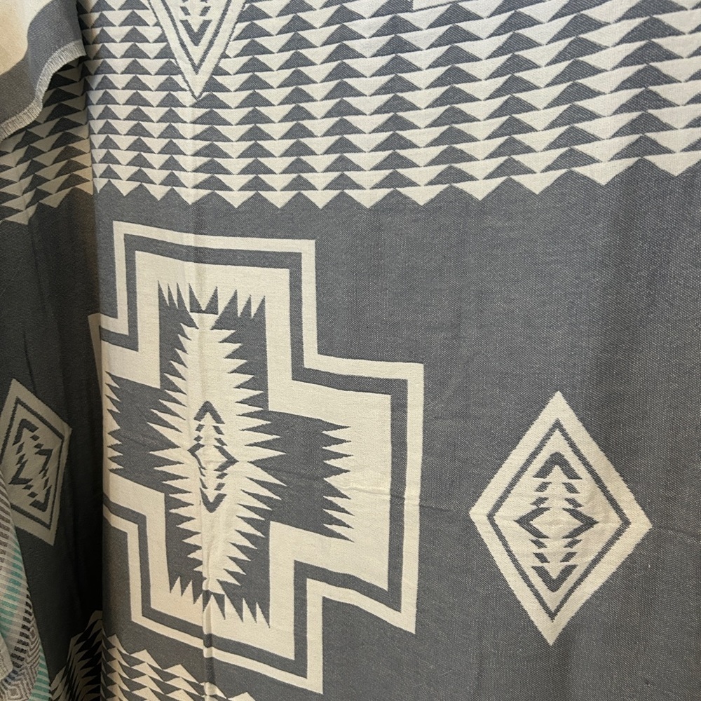 Anthropologie EVERYWHERE Blanket Organic Cotton Soft Loom Weave Hand Crafted - Picture 12 of 14